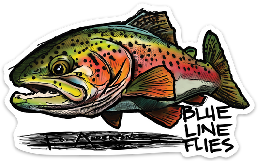Trout Art Sticker