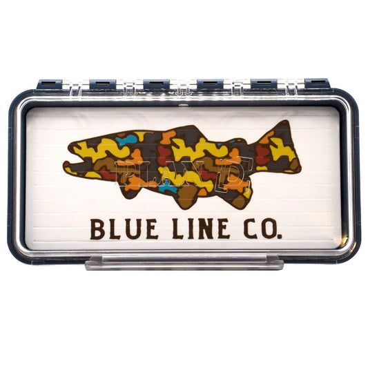 BLC Camo Brown Trout Logo Plan D Fly Box Pack Size