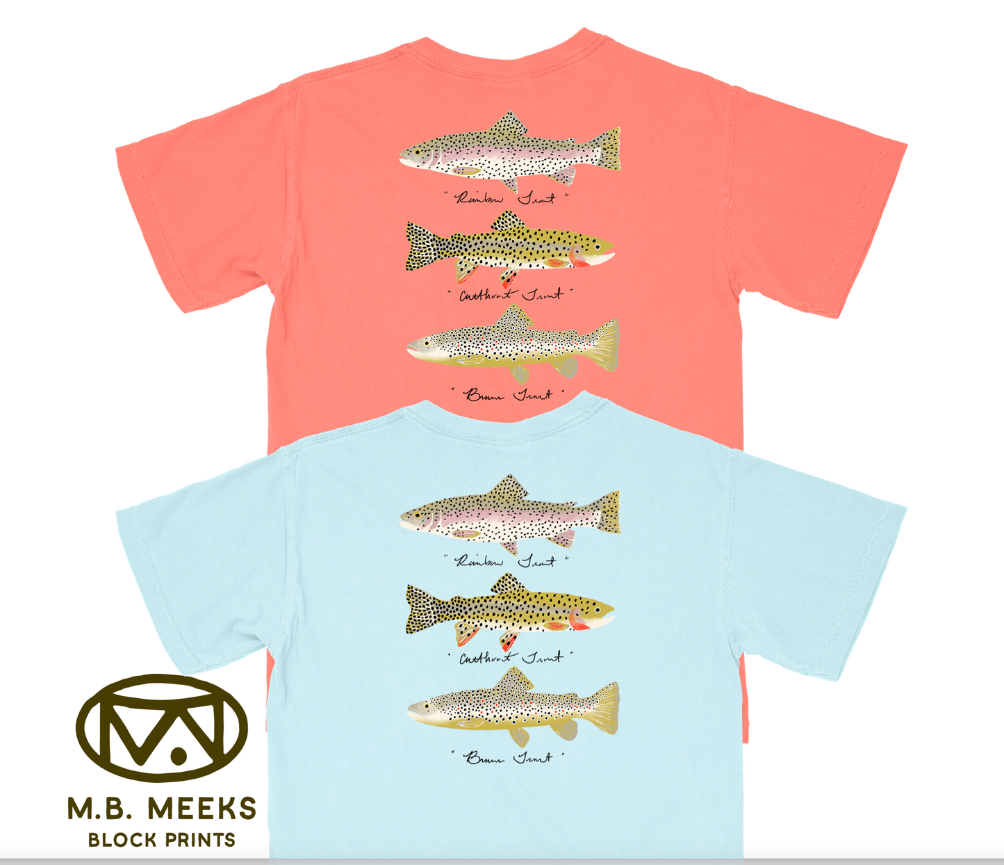 MB Meeks Block Prints Trout Shirt